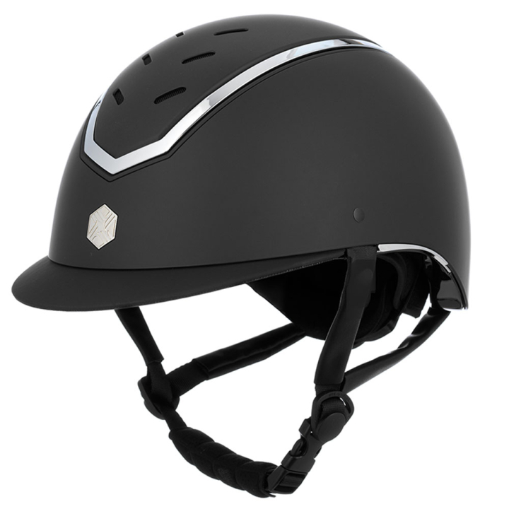 Reithelm Kylo Matte Schwarz/Silber in der Gruppe Reitausrüstung / Reithelme / Standardschirm bei Equinest (0209020022BASI_r)