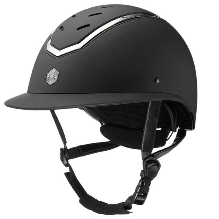 Reithelm Kylo Matte Wide Peak Schwarz/Silber in der Gruppe Reitausrüstung / Reithelme / Sonnenblende bei Equinest (0209020122BASI_r)