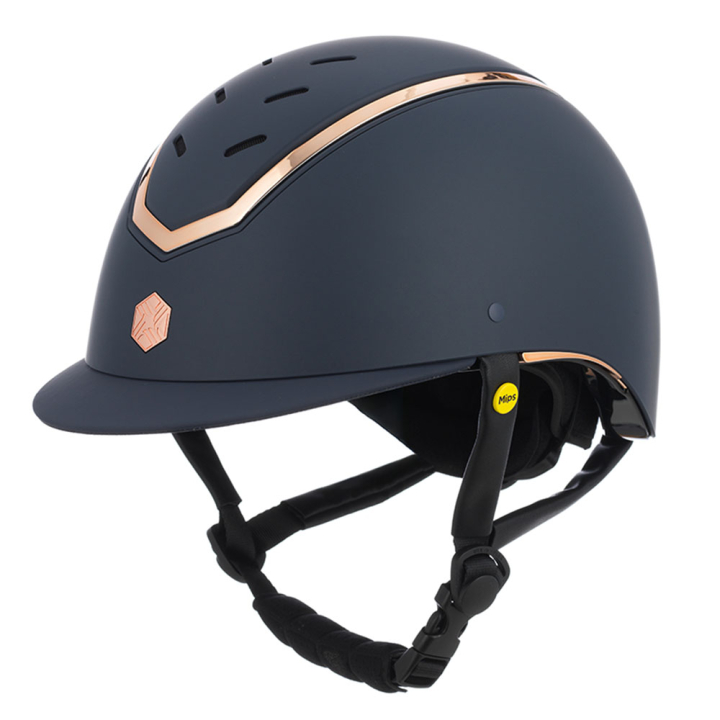 Reithelm MIPS Kylo Matte Marineblau/Roségold in der Gruppe Reitausrüstung / Reithelme / MIPS-Reithelme bei Equinest (0209020222NARO_r)