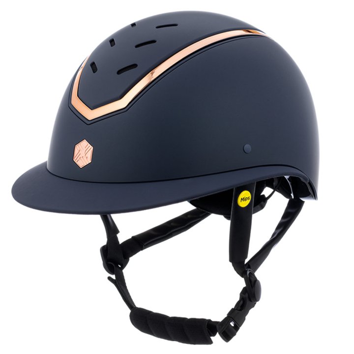 Reithelm MIPS Kylo Matte Wide Peak Marineblau/Roségold in der Gruppe Reitausrüstung / Reithelme / MIPS-Reithelme bei Equinest (0209020322NARO_r)