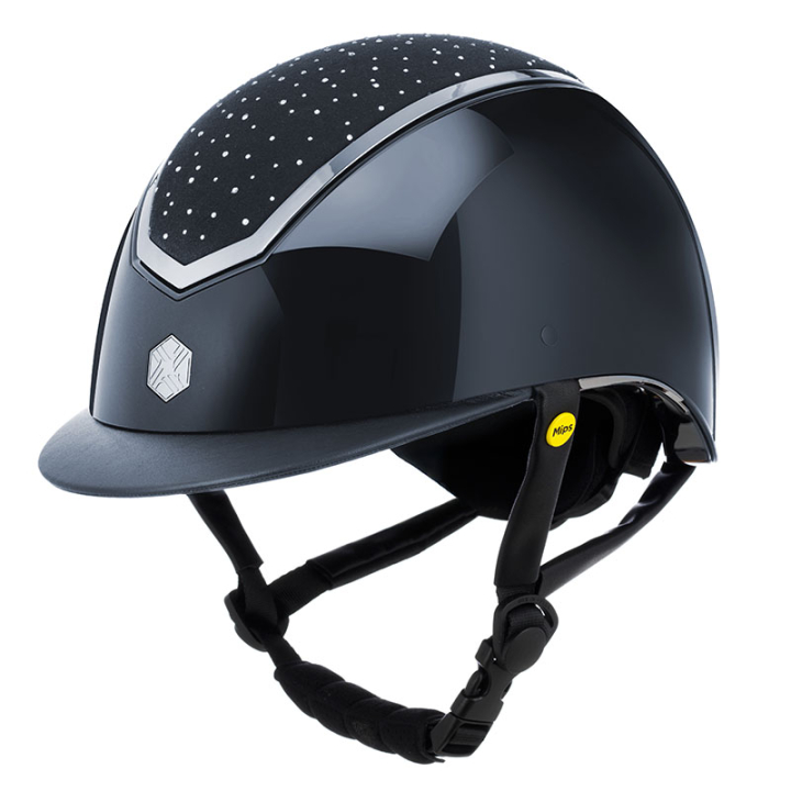 Reithelm MIPS Kylo Gloss Crystal Marineblau/Silber in der Gruppe Reitausrüstung / Reithelme / MIPS-Reithelme bei Equinest (0209020622NASIL_r)
