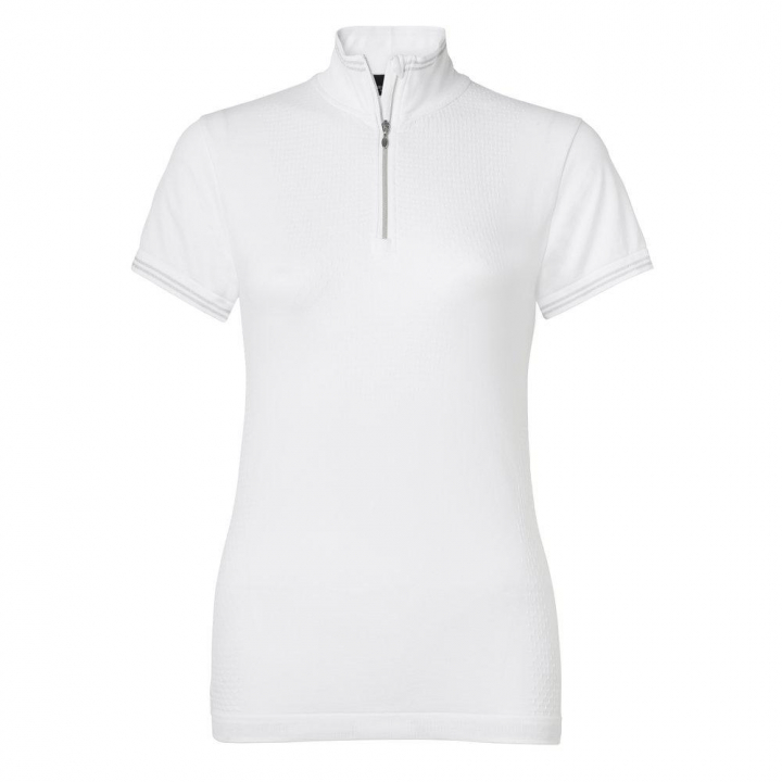 Turniershirt Tech Glamour Weiß in der Gruppe Reitbekleidung / Langarm- & Kurzarm-Shirts / Turniershirts bei Equinest (04346Vi_r)