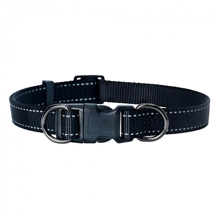 Hundehalsband Iris Nylon Schwarz in der Gruppe Hund / Hundehalsband & Hundegeschirre bei Equinest (123000BA)