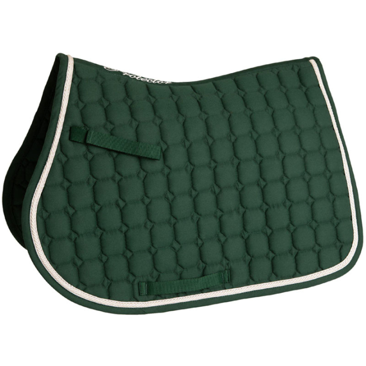 Zadeldekje Octagon Quilt Dunkelgrün in der Gruppe Pferdezubehör & Pferdebedarf / Schabracken / Springschabracken & Vielseitigkeitsschabracken bei Equinest (132234DGN_r)