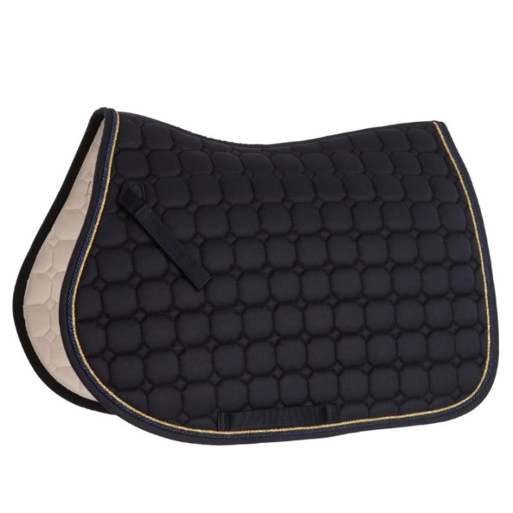 Schabracke Zari Shine Marineblau/Gold in der Gruppe Pferdezubehör & Pferdebedarf / Schabracken / Springschabracken & Vielseitigkeitsschabracken bei Equinest (133324NAGO_r)