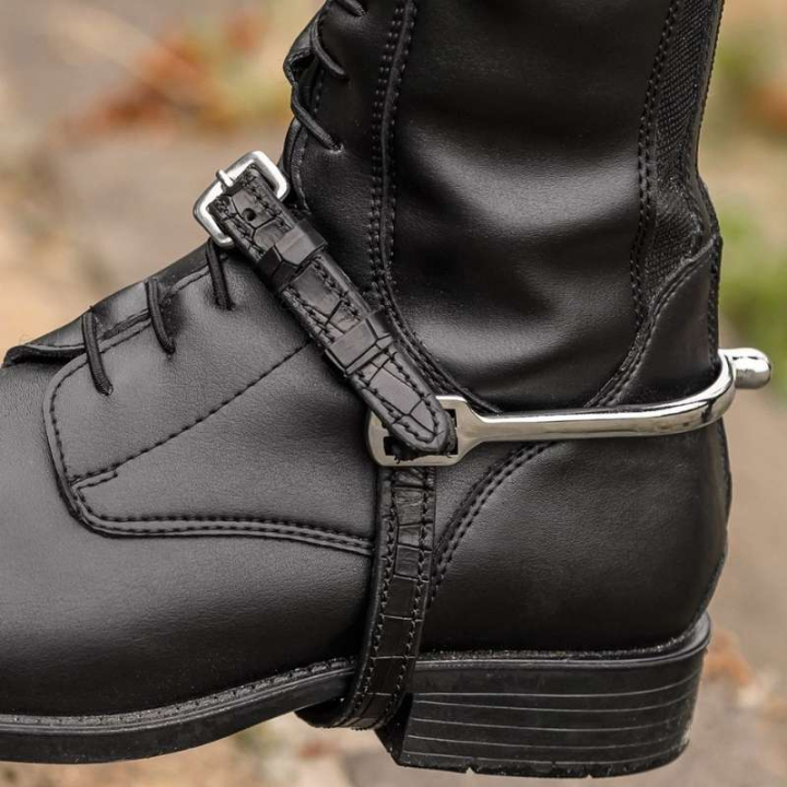 Sporenriemen Croco Embossing Schwarz in der Gruppe Reitausrüstung / Sporen bei Equinest (1382601BA)