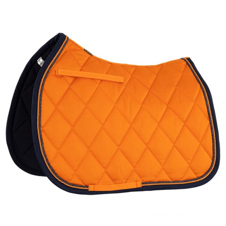 Allround-Schabracke Event Cooldry Orange/Marineblau in der Gruppe Pferdezubehör & Pferdebedarf / Schabracken / Springschabracken & Vielseitigkeitsschabracken bei Equinest (163018OR)