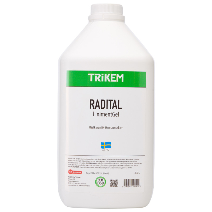Radital Liniment Gel 2500ml in der Gruppe Pflegeprodukte / Einreibemittel & Tonerde / Einreibemittel bei Equinest (172320-2500)