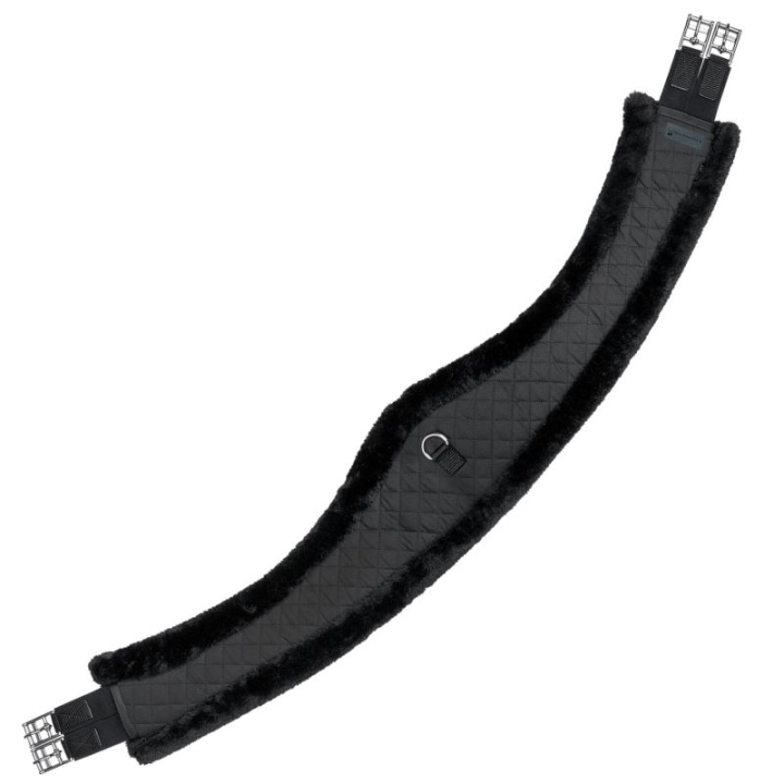 Sattelgurt Half Moon Faux Fur Schwarz/Schwarz in der Gruppe Pferdezubehör & Pferdebedarf / Sattelgurte / Allroundgurte & Langgurte bei Equinest (19082011BABA_r)