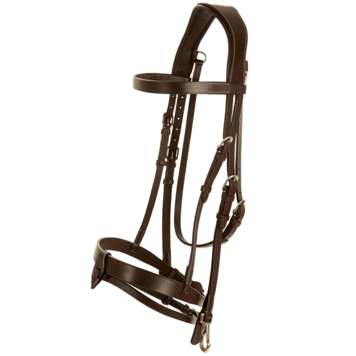 Trense Trainer Basic Dunkelbraun in der Gruppe Pferdezubehör & Pferdebedarf / Zaumzeug & Stirnriemen / Trensen bei Equinest (204162DBR_r)