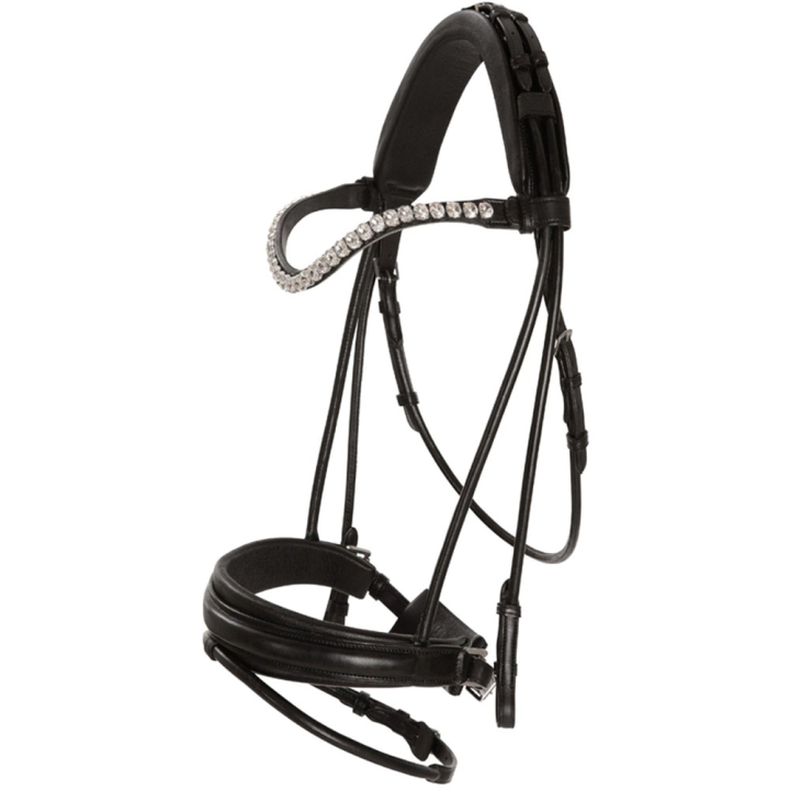 Dressurtrense Caselle Supreme Schwarz in der Gruppe Pferdezubehör & Pferdebedarf / Zaumzeug & Stirnriemen / Kandarenzaum & Dressurtrensen bei Equinest (208513BA_r)