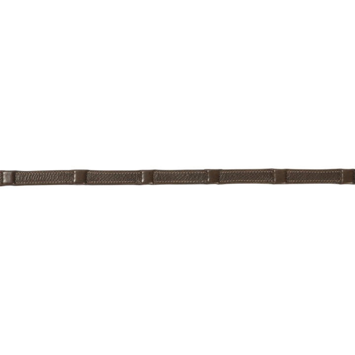 Lederzügel mit Stoppern Chocolate/Silber in der Gruppe Pferdezubehör & Pferdebedarf / Zügel / Lederzügel bei Equinest (217572CHSI_r)