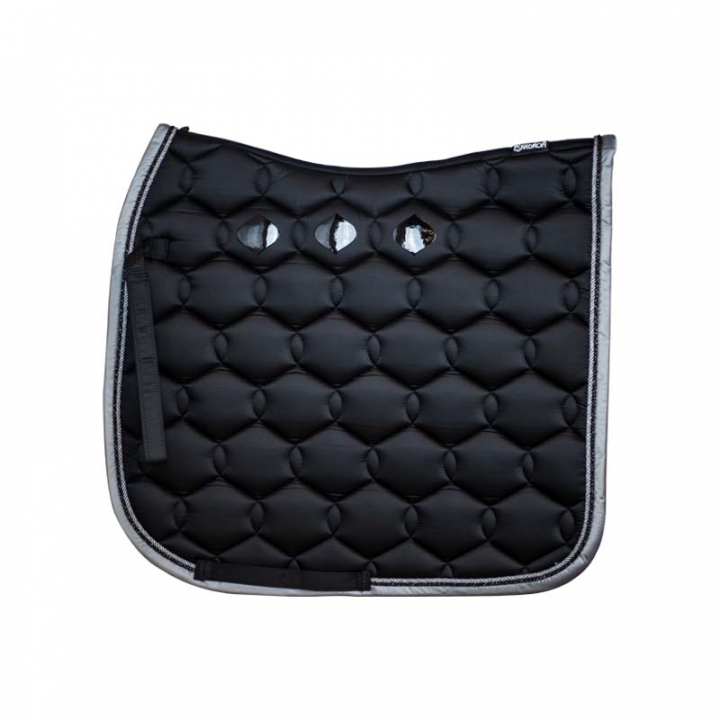 Dressurschabracken Glänzende Welle Schwarz in der Gruppe Pferdezubehör & Pferdebedarf / Schabracken / Dressurschabracken bei Equinest (218500_S_r)
