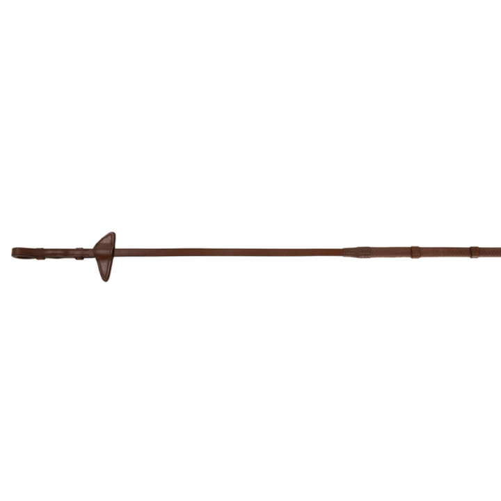 Gummizügel mit Stoppern Selected Oak Bark/Silber in der Gruppe Pferdezubehör & Pferdebedarf / Zügel / Gummizügel bei Equinest (219552OBSI_r)