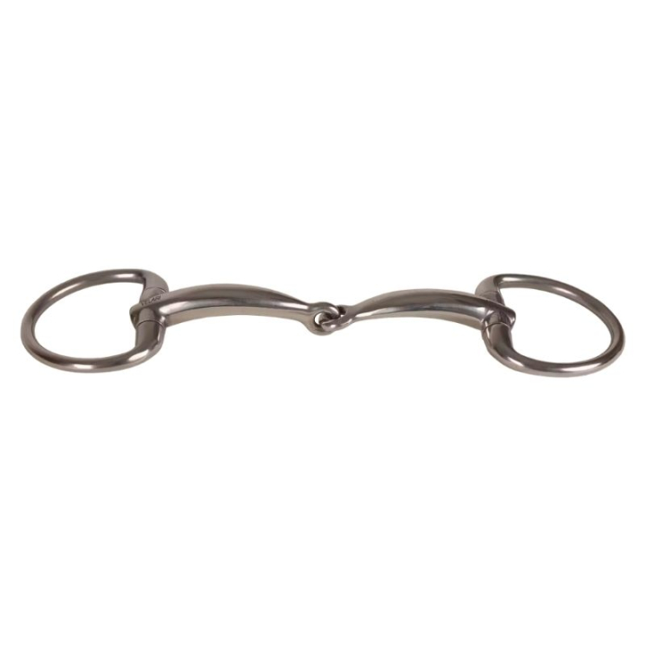 Olivenkopfgebiss Einfach gebrochenes Stainless Steel 14mm in der Gruppe Pferdezubehör & Pferdebedarf / Gebisse / Olivenkopfgebisse bei Equinest (22005421_r)