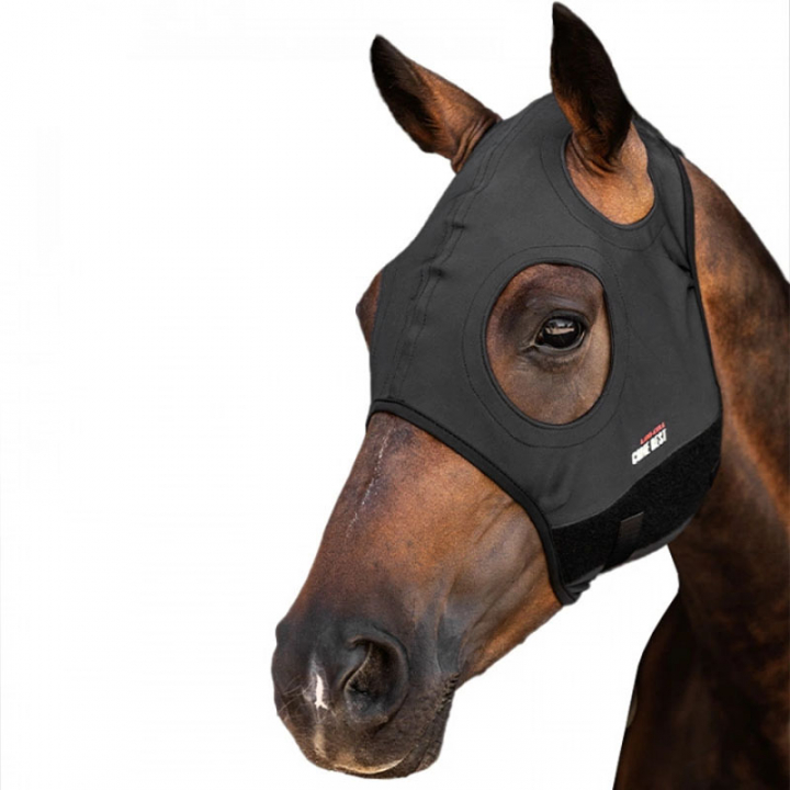 Stresshaube Titanium Maske ohne Ohren Schwarz in der Gruppe Pferdezubehör & Pferdebedarf / Stressmasken bei Equinest (221213BA)