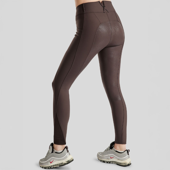 Reithose MoZida Refined Crystals Full Grip Braun in der Gruppe Reitbekleidung / Reithosen & Reitleggings / Reithosen bei Equinest (243108334BR_r)