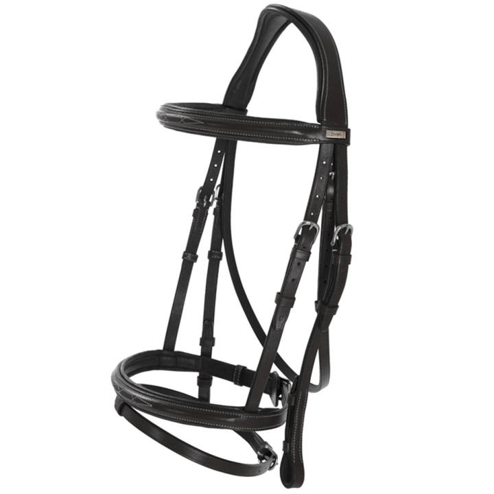 Trense Fancy Slim Selected Schwarz/Silber in der Gruppe Pferdezubehör & Pferdebedarf / Zaumzeug & Stirnriemen / Trensen bei Equinest (281112BASI_r)