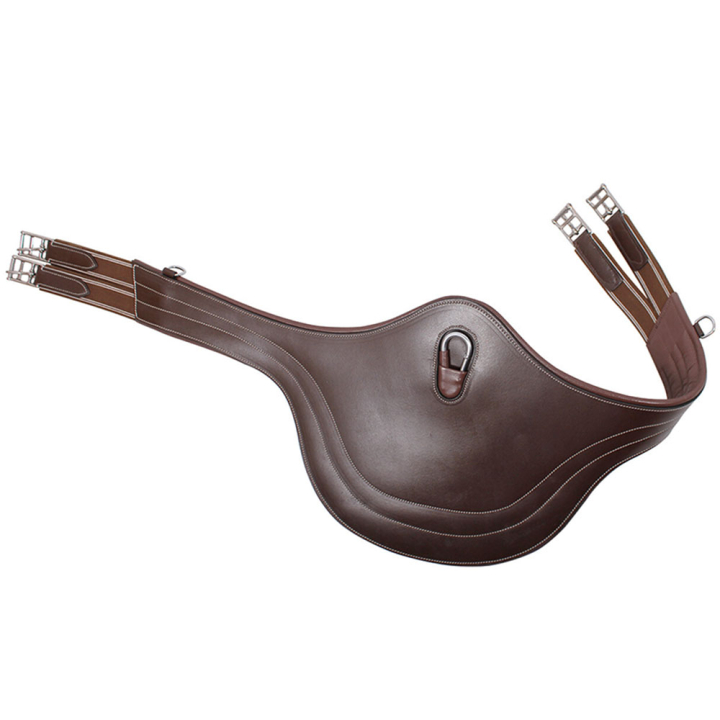 Anatomische Bauchplatte Luxury Stitching Dunkelbraun in der Gruppe Pferdezubehör & Pferdebedarf / Sattelgurte / Stollengurte bei Equinest (3022DBR105DBR_r)