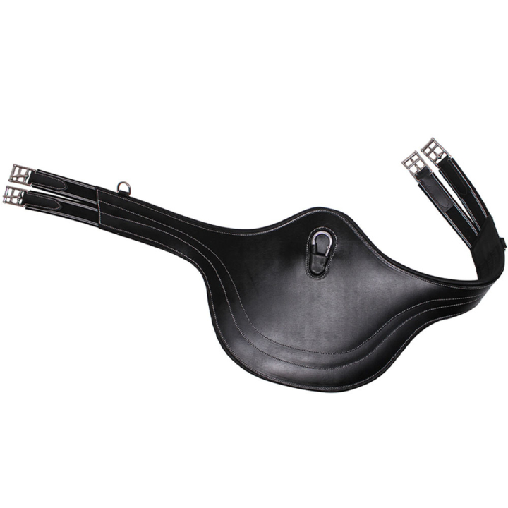 Anatomische Bauchplatte Luxury Stitching Schwarz in der Gruppe Pferdezubehör & Pferdebedarf / Sattelgurte / Stollengurte bei Equinest (3022ZW105BA_r)