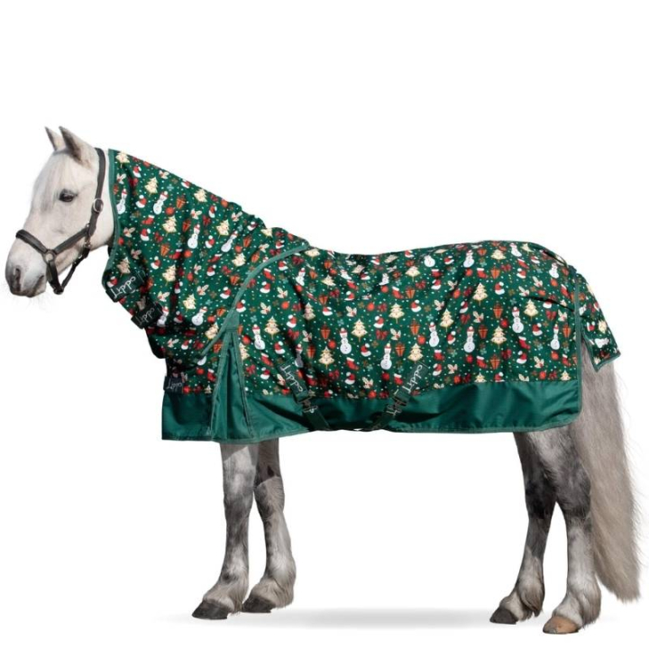 Outdoordecke Basic Plus Christmas Edition 600D 150g Grün in der Gruppe Pferdedecken / Outdoordecken / Übergangsdecken bei Equinest (307017GN_r)