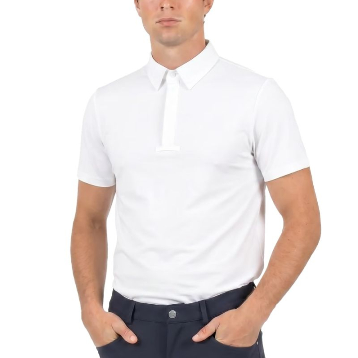 Turniershirt Herren Classic Short Sleeve Weiß in der Gruppe Reitbekleidung / Langarm- & Kurzarm-Shirts / Turniershirts bei Equinest (320250244WH_r)
