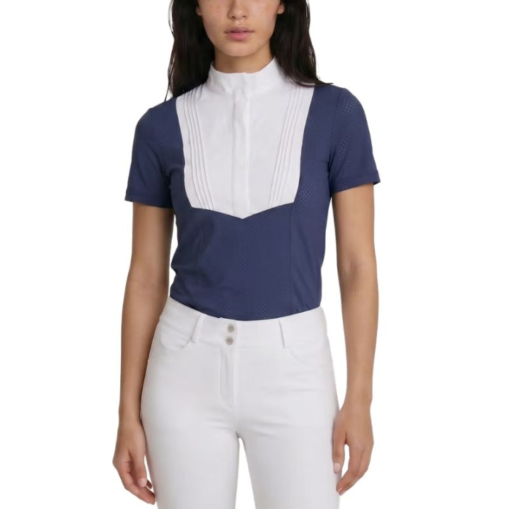 Turniershirt Heritage Air Short Sleeve Marineblau in der Gruppe Reitbekleidung / Langarm- & Kurzarm-Shirts / Turniershirts bei Equinest (320270336NA_r)