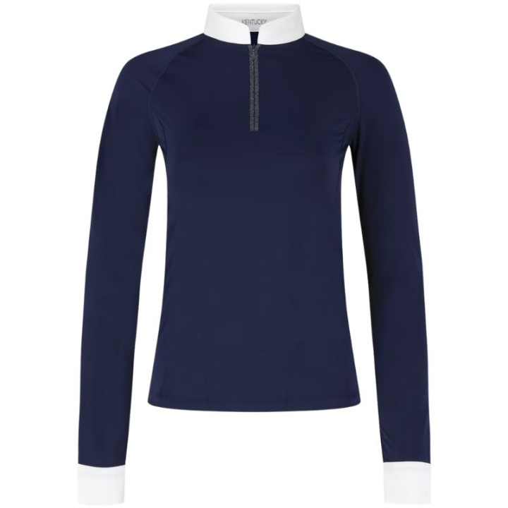 Turniershirt Classic Glitter Zipper Long Sleeve Marineblau in der Gruppe Reitbekleidung / Langarm- & Kurzarm-Shirts / Turniershirts bei Equinest (320310336NA_r)