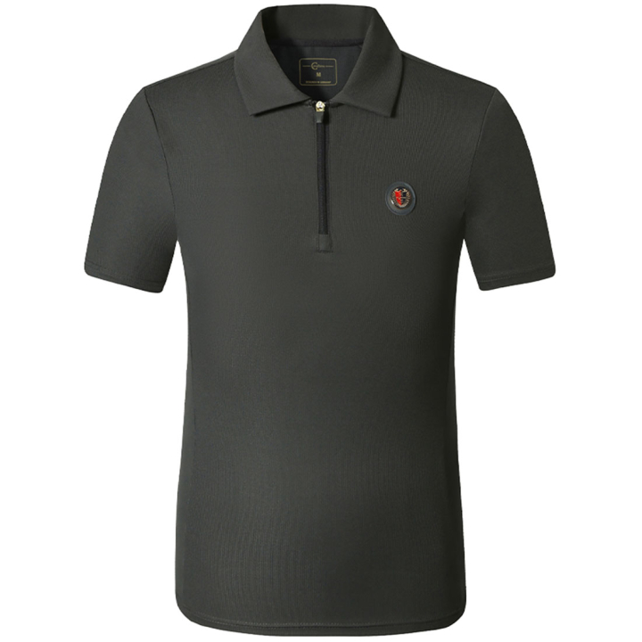 T-Shirt Herren Anniversary 1/2 Zip Grau in der Gruppe Reitbekleidung / Langarm- & Kurzarm-Shirts / T-Shirts bei Equinest (3230068GR_r)