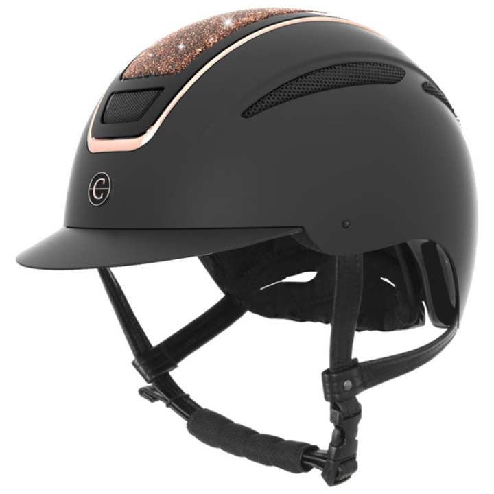 Reithelm Elite Rose Gold Schwarz in der Gruppe Reitausrüstung / Reithelme / Standardschirm bei Equinest (3230546BA_r)
