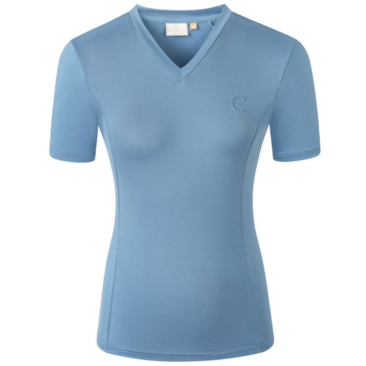T-Shirt V-Neck Blau in der Gruppe Reitbekleidung / Langarm- & Kurzarm-Shirts / T-Shirts bei Equinest (3231570BL_r)