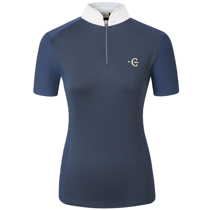 Turniershirt Competition Shortsleeve Marineblau in der Gruppe Reitbekleidung / Langarm- & Kurzarm-Shirts / Turniershirts bei Equinest (3231648NA_r)
