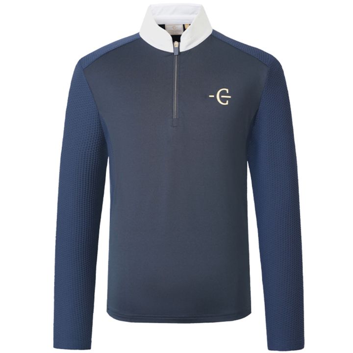 Wettkampfoberteil Kind/Junior Competition Longsleeve Marineblau in der Gruppe Reitbekleidung / Langarm- & Kurzarm-Shirts / Turniershirts bei Equinest (3231764NA_r)
