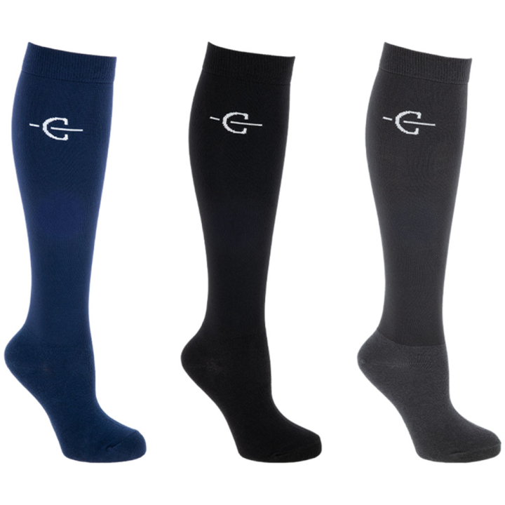 Reitsocken Competition 3-pack Schwarz/Marineblau/Grau in der Gruppe Reitbekleidung / Reitsocken bei Equinest (3232475BANAGR_r)