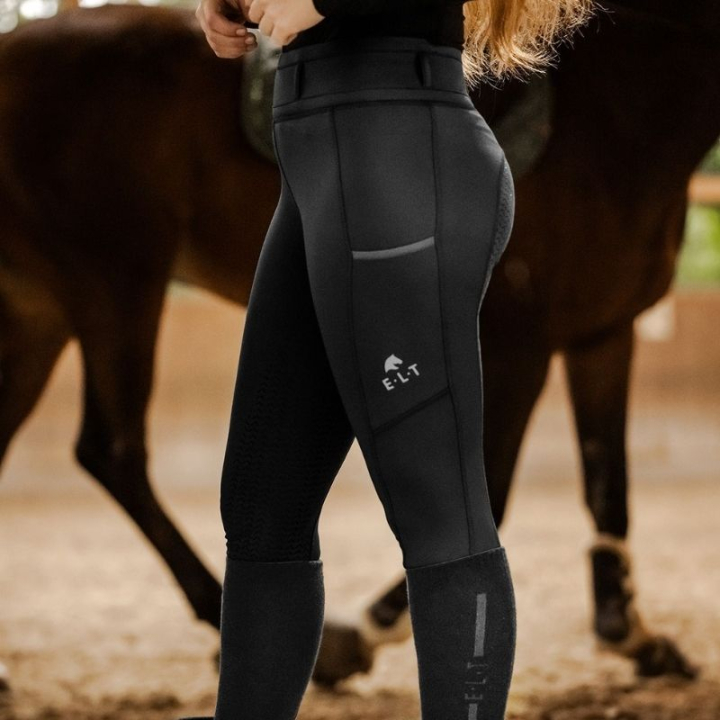 Winter-Reitleggings Ella Full Grip Schwarz in der Gruppe Reitbekleidung / Reithosen & Reitleggings / Reitleggings bei Equinest (3242401DBA_r)