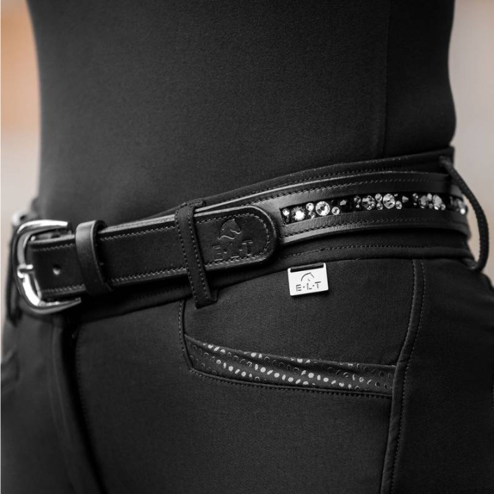 Ledergürtel Jewel Schwarz in der Gruppe Reitbekleidung / Accessoires / Gürtel bei Equinest (32571017BA_r)