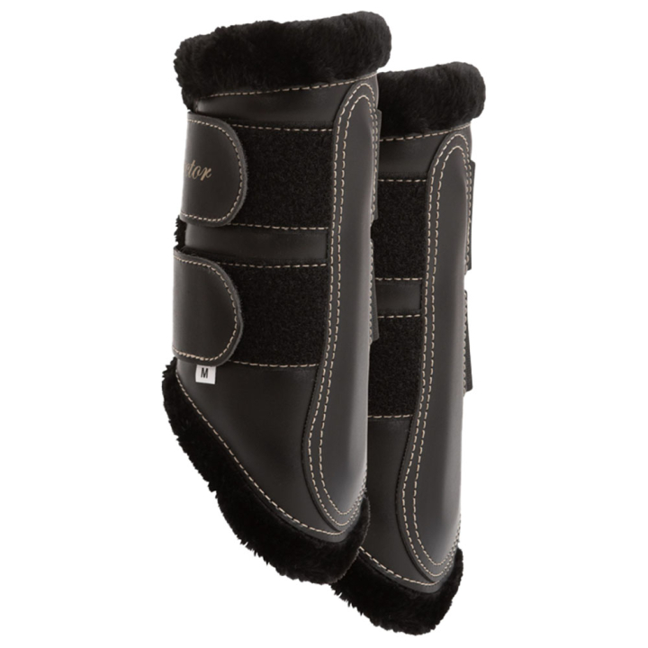 Gamaschen mit Pelz Schwarz/Schwarz in der Gruppe Pferdezubehör & Pferdebedarf / Beinschutz & Hufschutz  / Arbeitsgamaschen & Dressurgamaschen bei Equinest (338012SvSv_r)