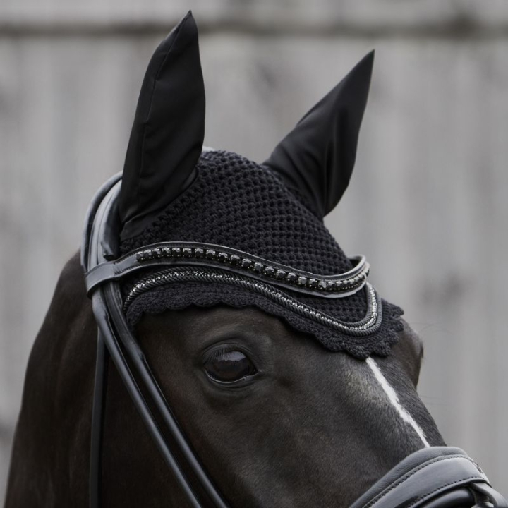 Haube Crystal Schwarz in der Gruppe Pferdezubehör & Pferdebedarf / Fliegenhauben bei Equinest (34050038BA_r)