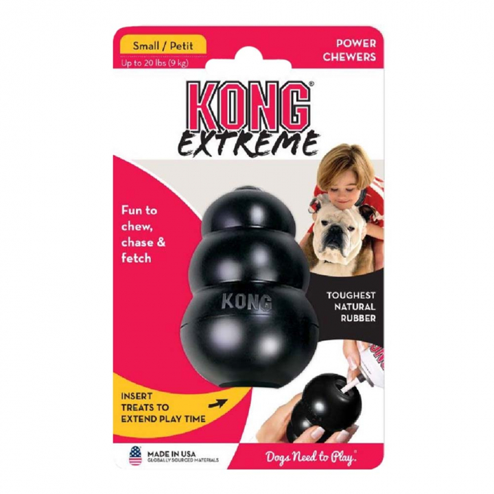 Hundespielzeug KONG Extreme Klein Schwarz in der Gruppe Hund / Hundespielzeug / Kauspielzeug bei Equinest (340703BA)