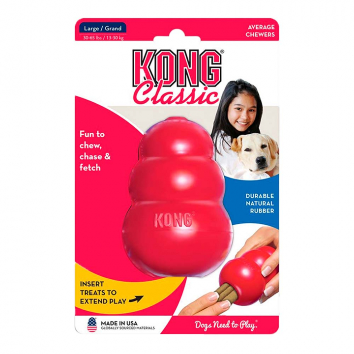 Hundespielzeug KONG Classic Groß Rot in der Gruppe Hund / Hundespielzeug / Kauspielzeug bei Equinest (340908RE-L)