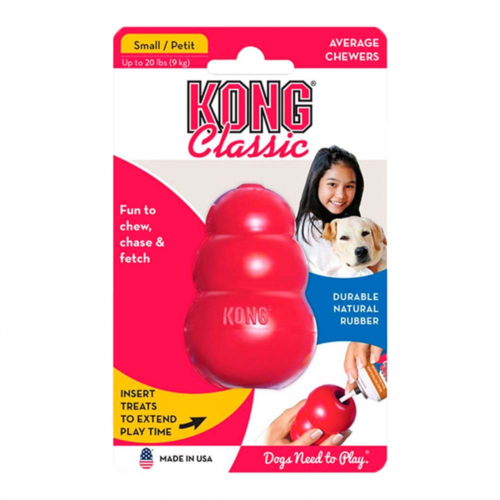 Hundespielzeug KONG Classic Klein Rot in der Gruppe Hund / Hundespielzeug / Kauspielzeug bei Equinest (340908RE-S)