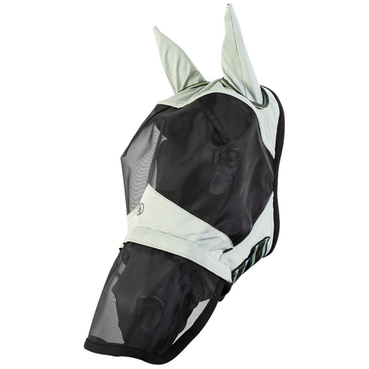 Fliegenhaube Mit Ohren und Nase Grau in der Gruppe Fliegenschutz / Fliegenhauben bei Equinest (374346G1GR_r)