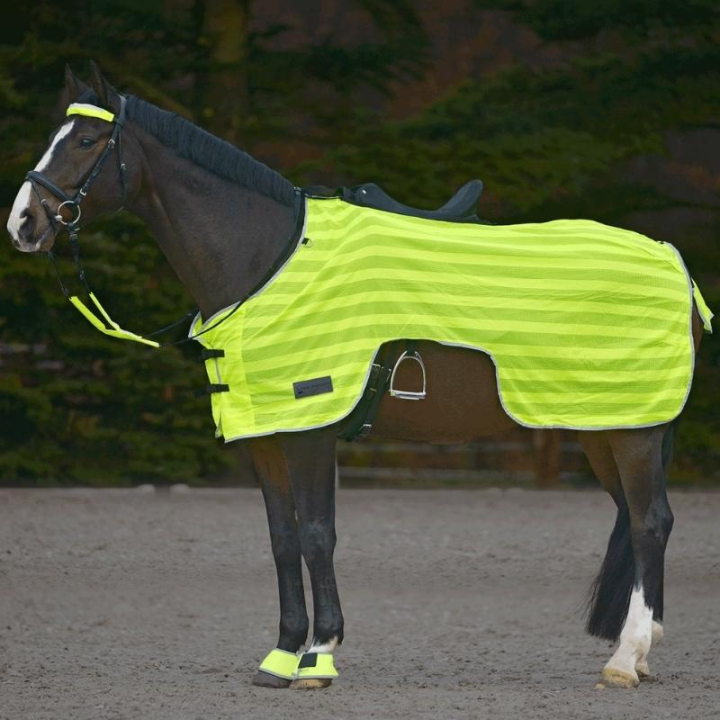 Reflektierende Decke Neon Saddle Cut Gelb in der Gruppe Reitausrüstung / Reflexartikel bei Equinest (38060012YE_r)