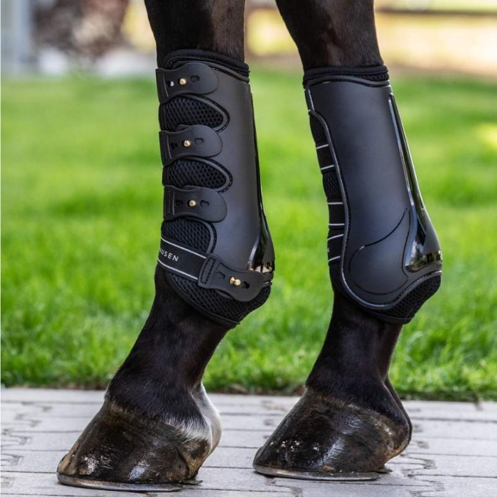 Dressurgamaschen Breath Schwarz in der Gruppe Pferdezubehör & Pferdebedarf / Beinschutz & Hufschutz  / Arbeitsgamaschen & Dressurgamaschen bei Equinest (3855901VBA_r)