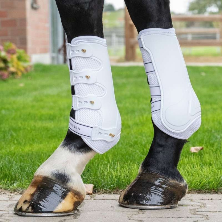 Dressurgamaschen Breath Weiß in der Gruppe Pferdezubehör & Pferdebedarf / Beinschutz & Hufschutz  / Arbeitsgamaschen & Dressurgamaschen bei Equinest (3855902VWH_r)