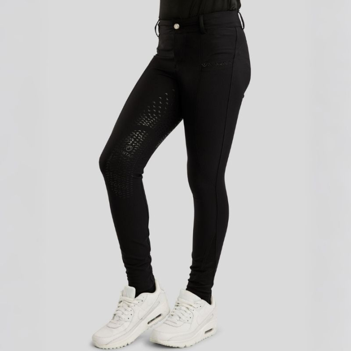 Reithose Kinder/Junior Crystals Full Grip Schwarz in der Gruppe Reitbekleidung / Reithosen & Reitleggings / Reithosen bei Equinest (404643128BA_r)