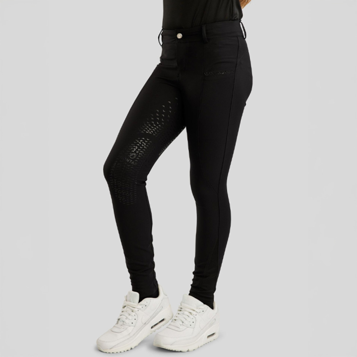 Reithose Kinder/Junior Crystals Full Grip Schwarz in der Gruppe Reitbekleidung / Reithosen & Reitleggings / Reithosen bei Equinest (404643128BA_r)