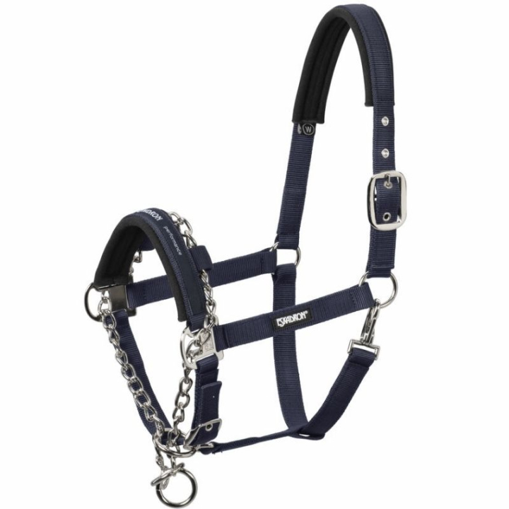 Halfter Control Pin Buckle Marineblau in der Gruppe Pferdezubehör & Pferdebedarf / Halfter / Stoff- & Nylonhalfter bei Equinest (41200081NA_r)
