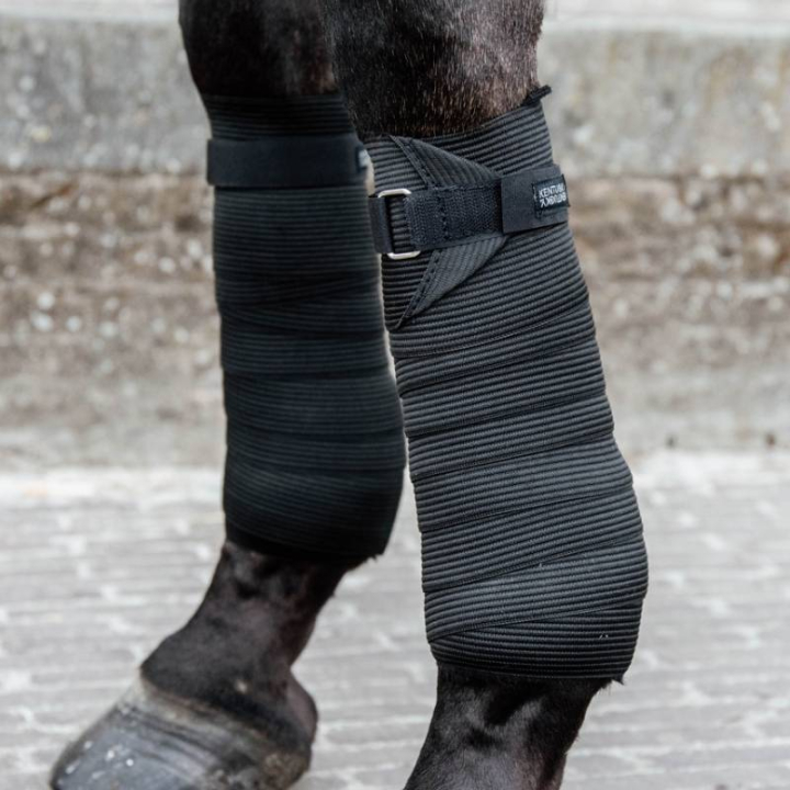 Bandagen Polar Fleece & Elastic Schwarz in der Gruppe Pferdezubehör & Pferdebedarf / Beinschutz & Hufschutz / Bandagen bei Equinest (42106BA)