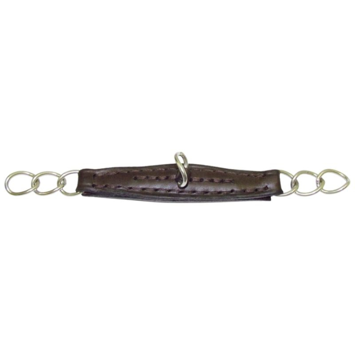 Kinnkette Leather Braun in der Gruppe Pferdezubehör & Pferdebedarf / Gebisse / Zubehör bei Equinest (4226TCCLT3BR)